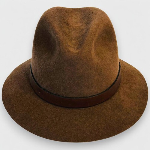 Wool Fedora Large Country Gentleman Brown Made In U.S.A. WPL 4384 VTG - Picture 12 of 22