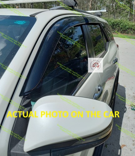 Window Visor Weather Shields fits Toyota Fortuner GUN156 08/15-2025 Tinted Black - Picture 4 of 18