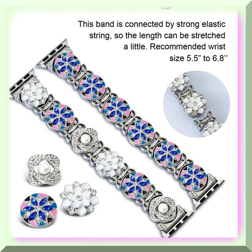 Sparkling Snowflake Handmade 2 in 1 DIY Apple Watch Armband - Kompatibel für Apple - Bild 5 von 7