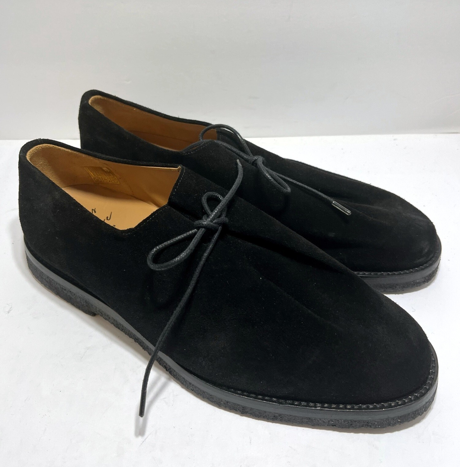 JACQUES SOLOVIERE MEN'S 'RAY' SUEDE BLACK SHOES, 42, $580 - Picture 4 of 8