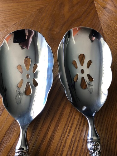 NEW WALLACE GRANDE BAROQUE LATTICE SERVING SPOON STERLING SILVER GRAND RICE 10" - Picture 5 of 7