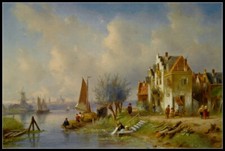 Chart Needlework DMC Color - Counted Cross Stitch Patterns - A Summer Landscape