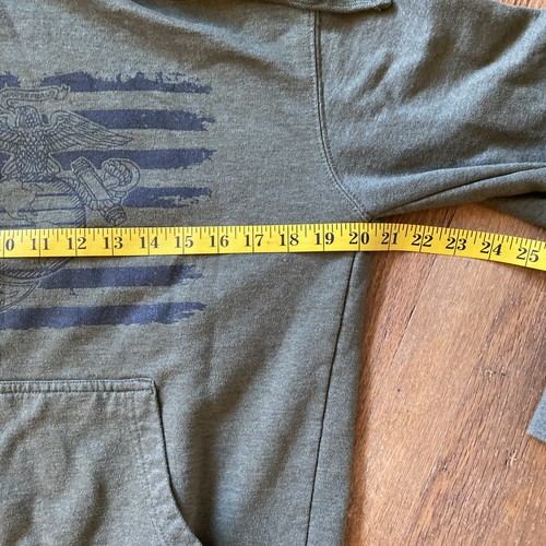 USMC Marine Corp Olive Green Graphic Sweatshirt Hoodie Mens Size Small - Picture 4 of 6