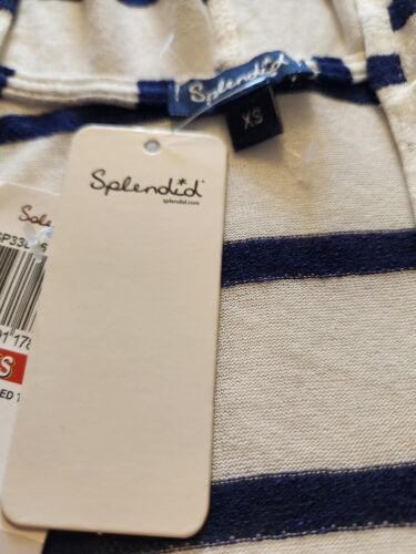 Splendid Striped Long Sleeve Hooded Swim Cover Up Tunic Size XS NWT - Picture 7 of 9