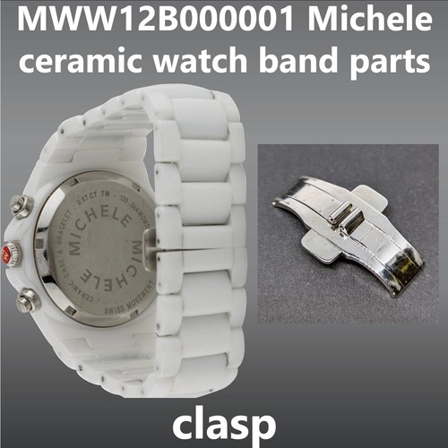 Michele MWW12B000001 Large white 40mm size Ceramic watch band parts links - Picture 2 of 6