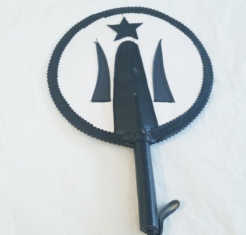 Traditional African Chieftaincy Isiagu Men's Groom hand Fan.  - Picture 4 of 8