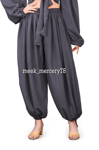 Chiffon Harem Pant + Ruffle Top Set Belly Dance Women Wear Costumes 30 Color C70 - Picture 64 of 184