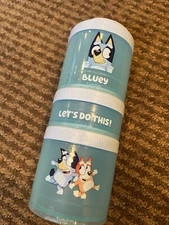 💙WHISKWARE Bluey stackable snack containers-  easy twist on and off BPA free!!