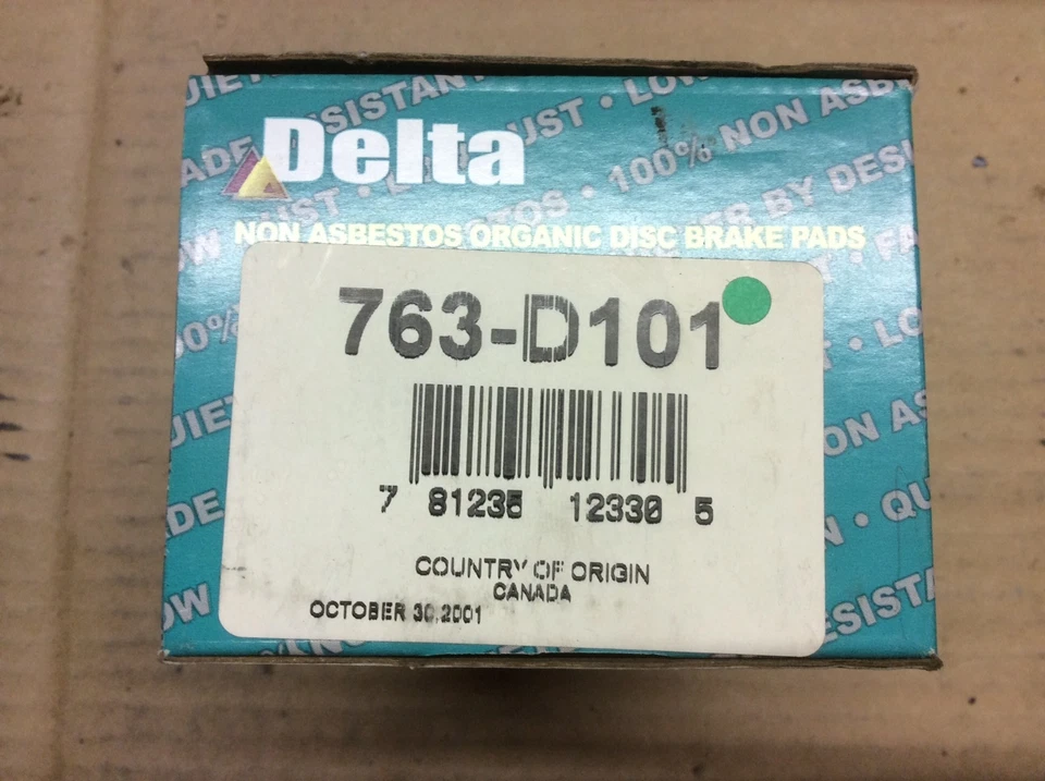 Nuevas pastillas de freno de disco orgánicas Delta 763-D101 Foto 2 de 4