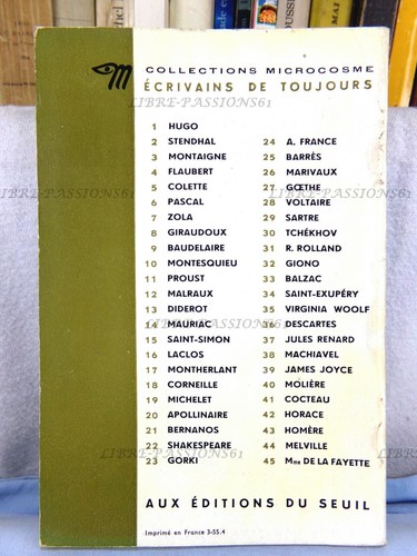 VOLTAIRE PAR LUI-MÊME, RENÉ POMEAU, ÉDITIONS DU SEUIL, 1959 - Picture 2 of 12