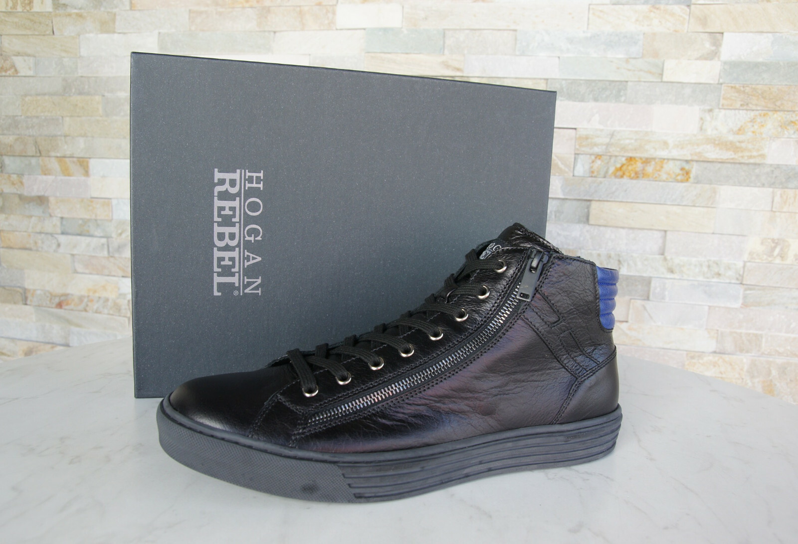 Hogan 9,5 43,5 High Top zapatillas schnürzapatos nuevo zapatos negro ex. PVP Hogan 9,5 43,5 High Top zapatillas schnürzapatos nuevo zapatos negro ex. PVP