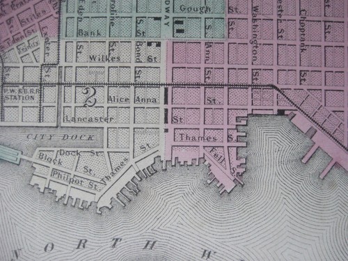 1855 COLTON Map BALTIMORE Camden Station St. Mary's College Carrollton Viaduct - Picture 7 of 15