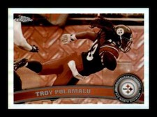 2011 Topps Chrome Sepia Refractor Troy Polamalu #180 Steelers Football Card /99