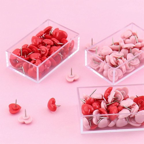 100PCS Love Heart Push Pin Photo Pins Thumb Tacks Thumbtack Bulletin Boards - Picture 9 of 15