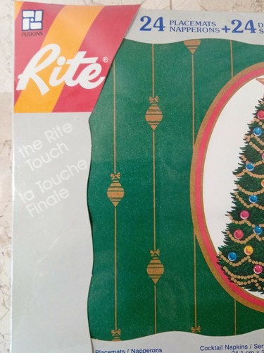 Perkins Papers Vintage RITO Tovagliette Tovaglioli 24 SET Natale Vacanze Cocktail - Foto 3 di 7