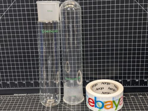 Tubo di prova Chemglass 55/50 trappola sottovuoto fiaschetta gorgogliatore Pyrex laboratorio reattore laboratorio vetro - Foto 9 di 10