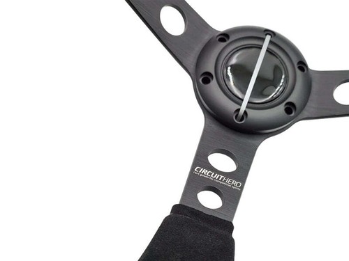 Circuit Hero 345mm 3-Spoke Suede Steering Wheel - Bild 3 von 6