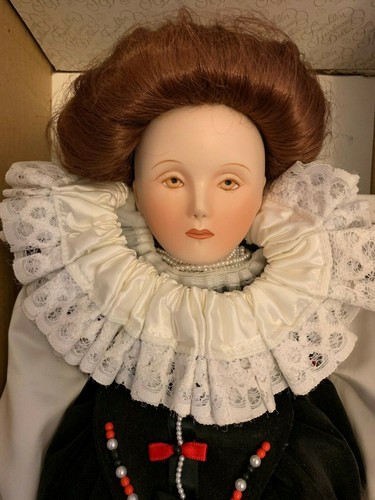 Franklin Mint Heirloom 1982 Doll Queen Elizabeth l Limited Edition Porcelain - Picture 2 of 12