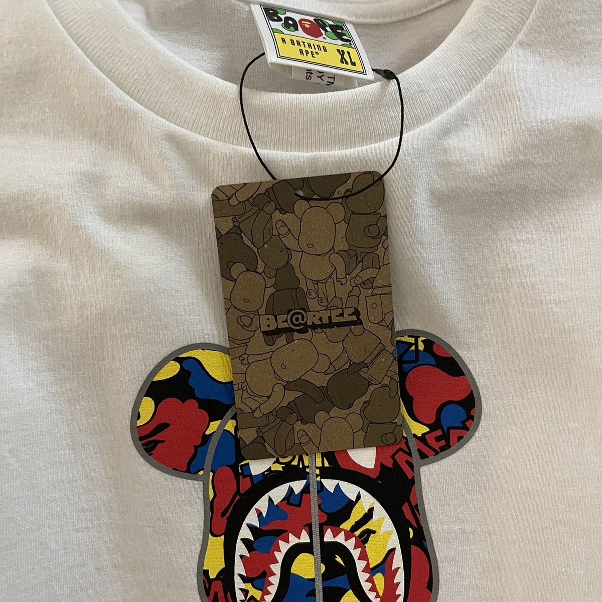 A Bathing Ape x Be@rBrick T-shirt White XL NWT | eBay