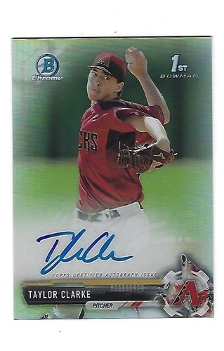 Taylor Clarke 2017 Bowman Chrome Autograph Ref. Card # CPA-TC, # 256 / # 499. - Picture 1 of 2