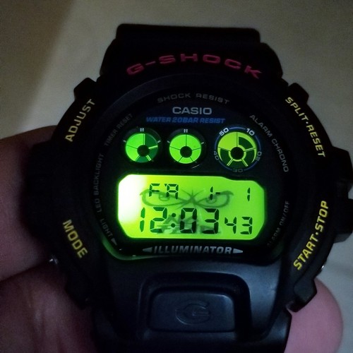 Rare Custom Casio G-Shock DW6900 custom No Fear tribute digital men's watch - Picture 1 of 9