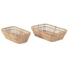47th & Main Woven Rattan Basket Trays Home Décor for Table, Set of 2, Chest