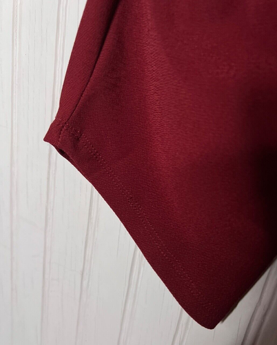 Perceptions Womens DRESS 3X Red Draped V-Neck Designer Career Quality NEW $102 - Picture 6 of 14