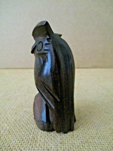 IRONWOOD Hand Carved OWL Mini Sculpture Southwestern 3.25" NWOT AZ14 - Picture 8 of 12