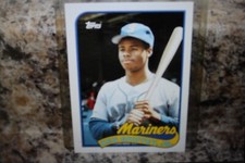 1989 topps baseball mariners ken griffey, jr. rookie hofer card#41t