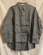 NOS 50s Union-Made BIG YANK Sanforized Gray Twill Chore Work Shirt Vtg Med 16