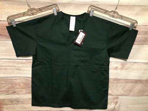 Lot of 2 Harriton Adult Scrub Tops Size S Short Sleeves Easy Care1 Pocket LBB76 - Picture 2 of 8