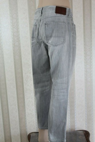 TOMMY HILFIGER Men's 36 x 30(29) Gray Distressed Slim Straight Leg Denim Jeans - Picture 4 of 12