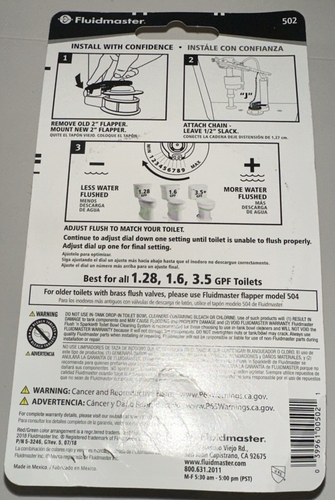 Fluidmaster 502P Performax Toilet Flapper - Picture 8 of 8