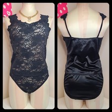 Rare Vtg Victoria's Secret Second Skin Satin  Lace Cami/ Panty Set Size M