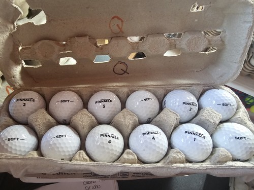 12 Used Pinnacle Soft Golf Balls
