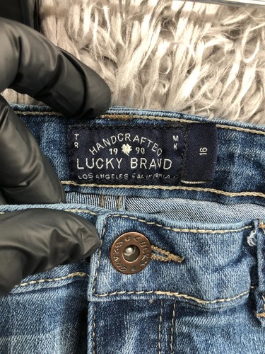 Lucky Brand Zoe Skinny Jeans Girls Size 16 Blue Medium Wash - Picture 9 of 12