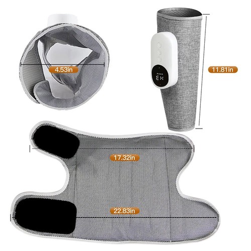 Leg Massager Cordless Calf Air Compression Massager W/ Heat Pain Relief 3 Modes - Picture 11 of 12