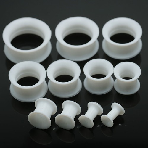 1Pair silicone Ear Plugs Ear Flesh Tunnel Expanders Lobe Stretcher Punk 3-25mm - Picture 5 of 10