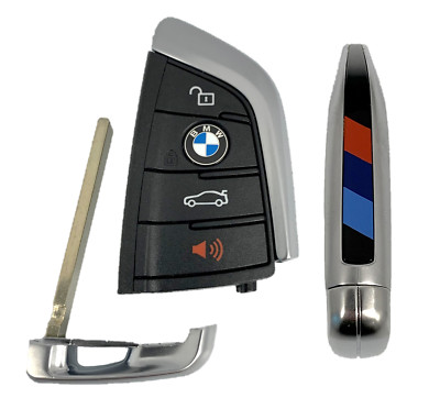 OEM BMW Keyless Remote + UNCUT Key Insert 4B Black OEM BMW N5F-ID21A (M Series)