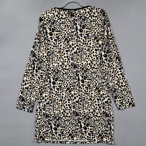 Vestido Betsey Johnson para mujer mediano estampado de leopardo salón pijama camiseta pijamas - Imagen 4 de 10