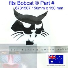 for Bobcat Black Decal Head Vinyl Sticker Logo Skid Steer Track Loader Excavator