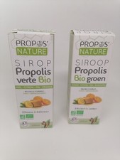 2 flacons sirops propolis verte bio propos nature miel citron pin orange AB BIO