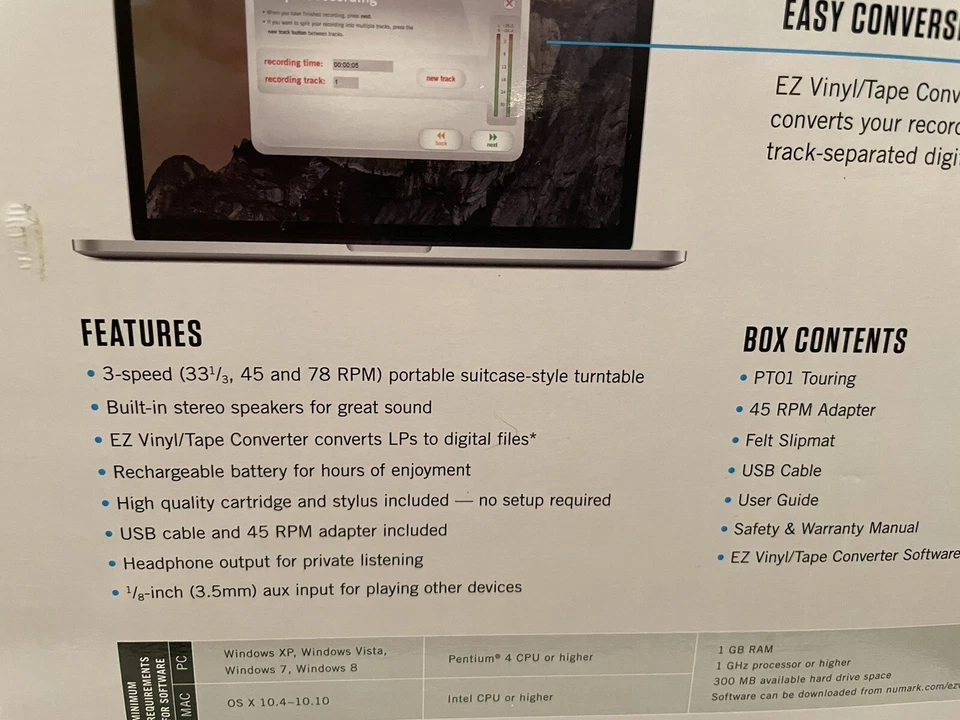 Numark PT-01 Touring Portable USB Turntable_NEW IN BOX - Image 4 of 4