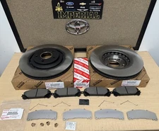 2011-2020 TOYOTA SIENNA GENUINE FRONT BRAKE KIT OEM ROTORS, TCMC PADS  & SHIMS