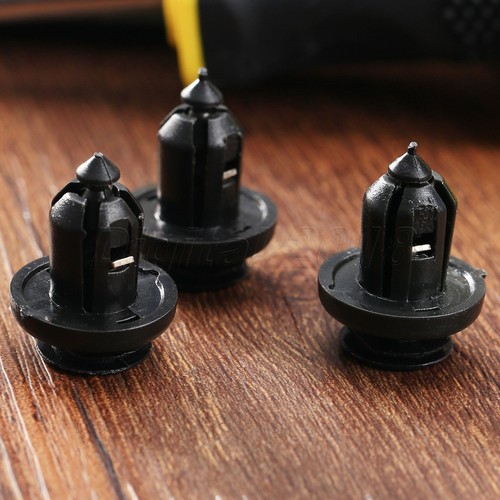 50 Front Bumper Clip Push Type Retainer Metal Insert Rivets Fasteners For Honda - Picture 4 of 9