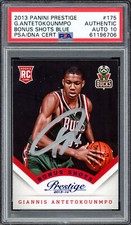 Giannis Antetokounmpo 2013 Panini Prestige RC Bucks Gem 10 Auto PSA/DNA 61196706