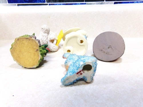 4 FIGURAS DE PASCUA VINTAGE DEPARTAMENTO 56 NIÑA CON HUEVO AZUL CONEJITO COMETA VOLANTE NIÑOS JAPÓN - Imagen 4 de 4