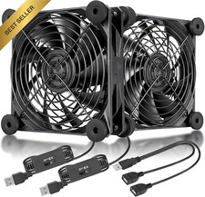 120mm Quiet USB Cooling Fan, 5V, 3-Speed Control for PC, Xbox, TV Box