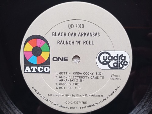 LP 33T BLACK OAK ARKANSAS "Raunch 'N' Roll Live" ATCO RECORDS QD 7019 USA 1973 - - Picture 3 of 6