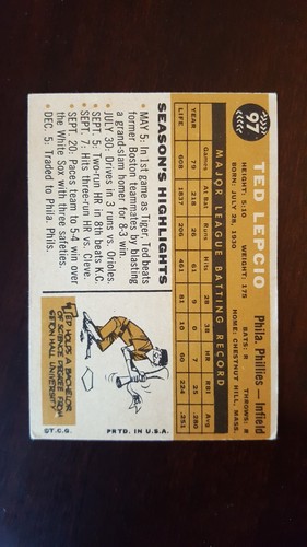 1960 topps baseball card #71 to #140, complete your set - Picture 101 of 275